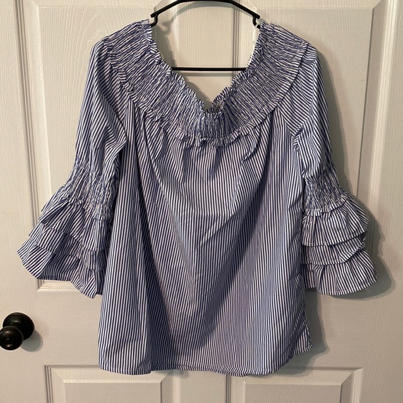 Blue Seersucker Top - Picture 2 of 5